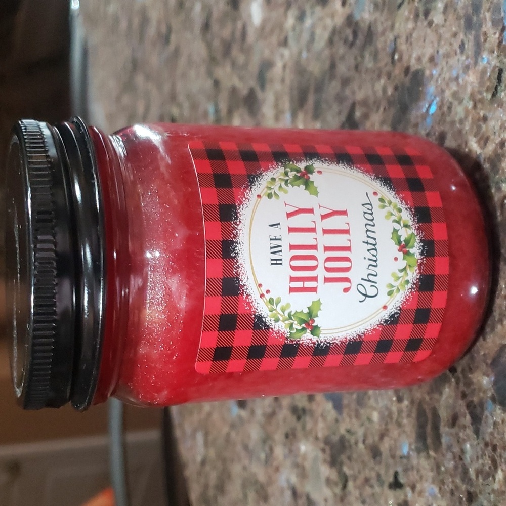 Holly Jolly Christmas candle